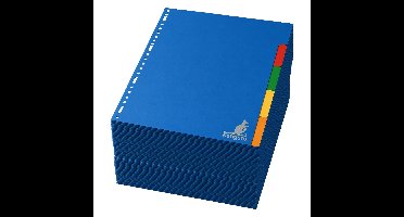 Stylex tabbladen set - 50x stuks - gekleurd - 23 ringen - A4 formaat - kunststof - voor ringmappen