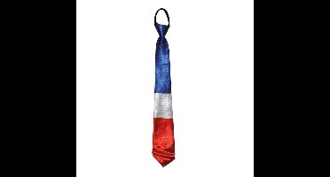 Supporters Stropdas in kleuren van vlag Frankrijk - polyester - Franse vlaggen