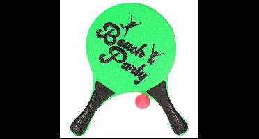 T&F creations beachball set - groen - MDF hout - buitenspeelgoed - tennis spel