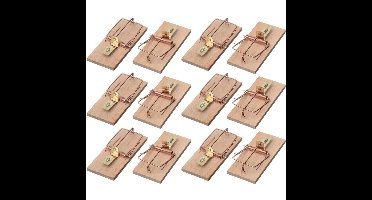 Ubbink Muizenval - 12x stuks - muizenklemmen - 10 cm - Ongediertebestrijding