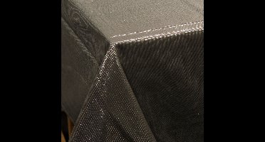 Unique Living Textile glamour Tafelkleed - 150 x 200cm - antraciet - Eettafel tafellaken - polyester