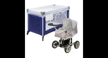Universeel muskietennet/klamboe voor baby ledikant/kinderwagen - wit - Insecten netten
