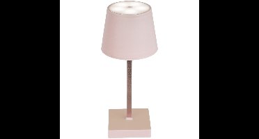 USB tafellamp LED dimbaar - lichtroze - 26 cm - van kunststof - Nachtlampje - Tafel lampje