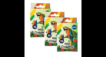 Waskrijtjes - 48x - gekleurd - 9 cm - speelgoed/knutselen - wax