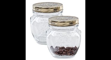 Weckpot/inmaakpot - 2x - met schroefdeksel - 500 ml - Bormioli Rocco
