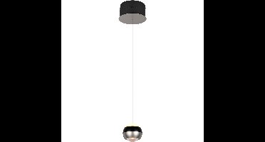 LED Hanglamp - Trio Select Orbit - 1 Lichtpunt van 8 Watt - Dimbaar - Aanpasbare Lichtkleur - Hoogte Aanpasbaar zonder Contragewicht - Mat Nikkel - Metaal