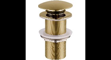 Wiesbaden Caral Verlengde Clickwaste Afvoerplug 5/4" Geborsteld Messing