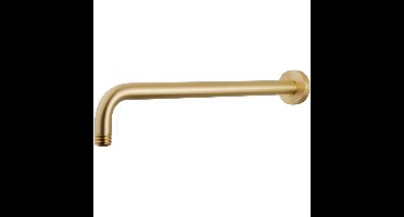 Wiesbaden Caral Douchearm met Muurbevestiging - 45cm - Geborsteld Messing