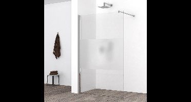 Wiesbaden Comfort Inloopdouche 110x200cm - Nano Coating - Helder/Melkglas