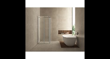 Wiesbaden Entra Hoekinstap Douchecabine met 2 Schuifdeuren - 900x900x2000x8mm - NANO - Helder Glas/Chroom