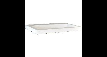 Wiesbaden Flag Wastafel Enkel - met 1 Kraangat - 60x36x4cm - Kunstmarmer - Glans Wit