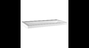 Wiesbaden Flag Wastafel Enkel - met 1 Kraangat - 80x36x4cm - Kunstmarmer - Glans Wit