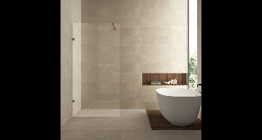 Wiesbaden Less Inloopdouche 90x200 cm - Nano Coating - Helder Glas en Geborsteld Brons