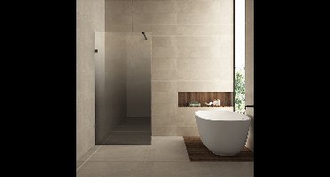 Wiesbaden Less Inloopdouche - Links - 90x200cm - 8mm Veiligheidsglas - Helder naar Spiegelrook Glas - Mat Zwart - Nano Coating Antikalk
