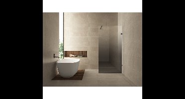 Wiesbaden Less Inloopdouche Rechts - 800x2000x8mm - Nano Spiegelrook naar Helder Glas - Gunmetal