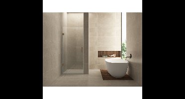 Wiesbaden Less Nisdeur - 1000x2000x8mm - NANO - Helder Glas/Geborsteld Brons Koper