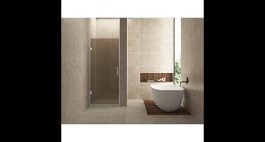 Wiesbaden Less Nisdeur - 900x2000x8mm - Nano Vintage Brons Glas - Geborsteld Staal
