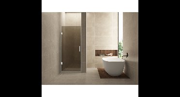 Wiesbaden Less Nisdeur - 900x2000x8mm - Nano Vintage Brons Glas - Mat Wit