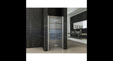Wiesbaden Maki Nisdeur Vouwbaar Rechts - 800x2000x8mm- NANO - Helder Glas/Chroom