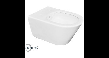 Wiesbaden Stereo Wandcloset Rimless met Bidet Functie - Mat Wit