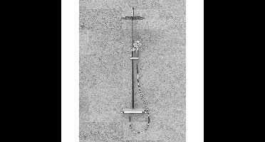 Wiesbaden Tondell Thermostatische Regendoucheset Opbouw - met Planchet - Chroom