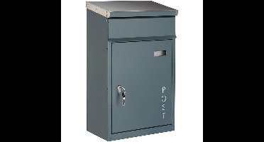 SafePost Tiamat 854PZ wandbrievenbus met met profielcilinderslot staal - antracietgrijs