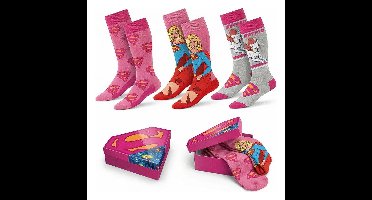 DC Comics Socks Superman Supergirl 3-Pack 36-43