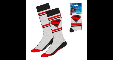 DC Comics Socks Superman Logo Grey 38-45