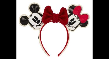 Mickey & Minnie by Loungefly Ears Headband Knit Bow