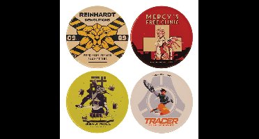 Overwatch Coaster 4-Pack Printed Metal