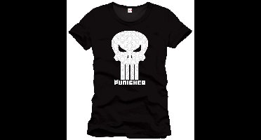 Punisher T-Shirt High Density Skull - Marvel 100% Katoen