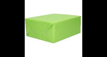 Bellatio decorations Inpakpapier - groen - unikleur - 200x70 cm - cadeaupapier