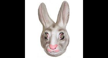 Plastic konijnen masker voor volwassenen