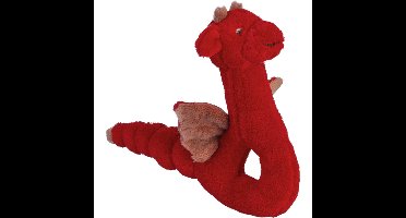 Happy Horse Rammelaar Draak Tine - rood - 18 cm - baby rammelaars - kraamcadeau