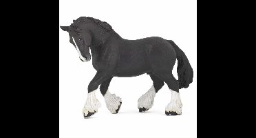Plastic speelgoed figuur zwart Shire paard 15 cm