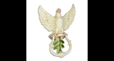 Deurklopper witte Duif van gietijzer
