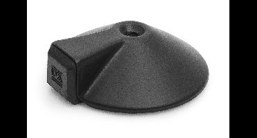 DX DX deurstop vloermodel met zijbuffer Ø85x26mm - zwart
