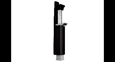 DX DENI deurvastzetter luxe voetstift uitslag 60mm - zwart