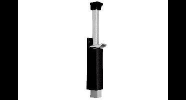 DX DENI deurvastzetter luxe voetstift uitslag 90mm - zwart