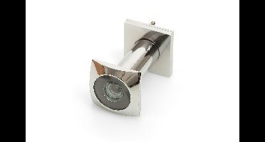 DX DX deurspion vierkant 200° zichtveld - chroom