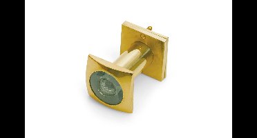 DX DX deurspion vierkant 200° zichtveld - messing gepolijst