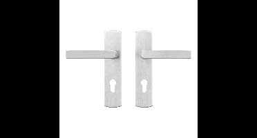 AXA AXA Curve klik deurkruk Blok op schild profielcilindergat 72mm - aluminium
