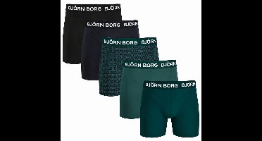 Bjorn Borg boxershorts cotton stretch 5-pack groen mix