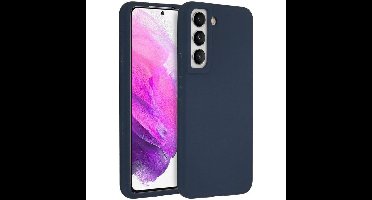 Accezz Liquid Silicone Backcover Samsung Galaxy S22 Telefoonhoesje Blauw