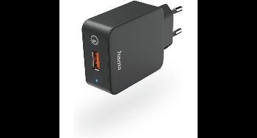 Hama Oplader QualcommÂ® Quick ChargeO 3.0, 19,5W Oplader Zwart