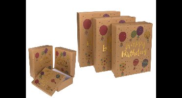 Kraftpapier Geschenkdoos - Happy Birthday