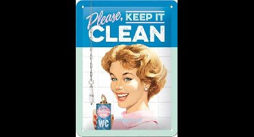Please Keep It Clean - Metalen Wandplaat