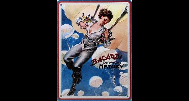 Bacardi Cerveza Hatuey Pin Up Girl - Metalen Wandplaat