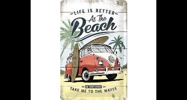 Life Is Better At The Beach - Metalen Postcard