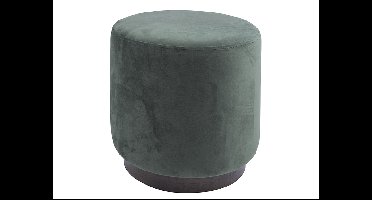 Leitmotiv Poef Met Houten Rand, Groen